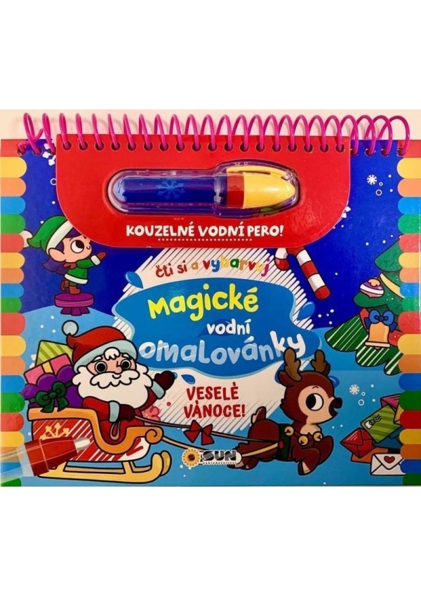 Veselé Vánoce - Čti a vybarvuj Magické vodní omalovánky