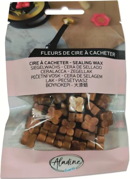 Levně Pečetní vosk granulovaný Aladine - or cuivre, zlatoměděný
