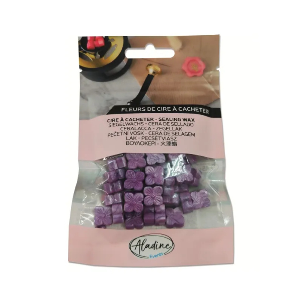 Levně Pečetní vosk granulovaný Aladine - violet prune nacré, perleťový švestkový