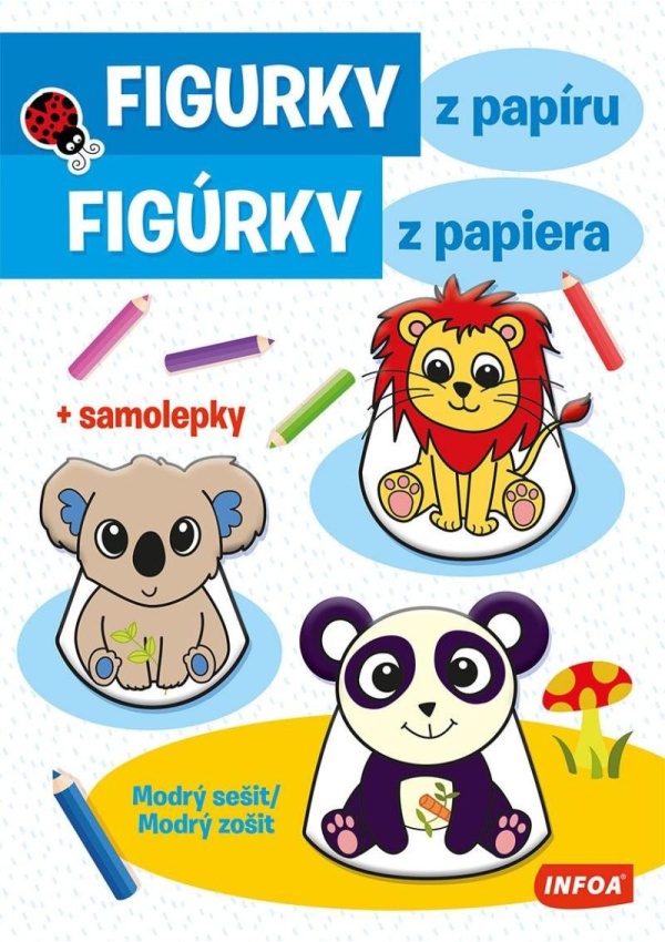 Levně Figurky z papíru - Modrý sešit / Figúrky z papiera - Modrý zošit + samolepky