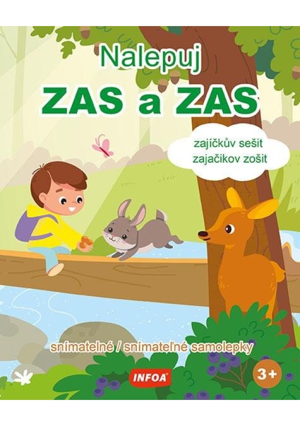 Levně Nalepuj ZAS a ZAS Zajíčkův sešit / zajačikov zošit snímatelné / snímateľné samolepky