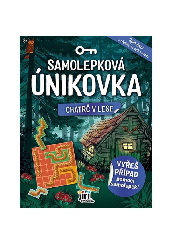 Samolepková únikovka Chatrč v lese