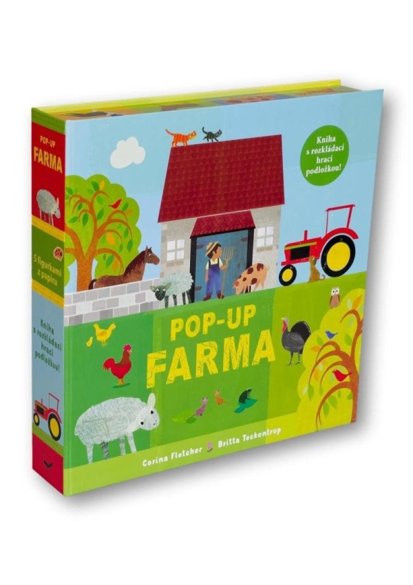 Levně Pop-up Farma Kniha s rozkládací hrací podložkou