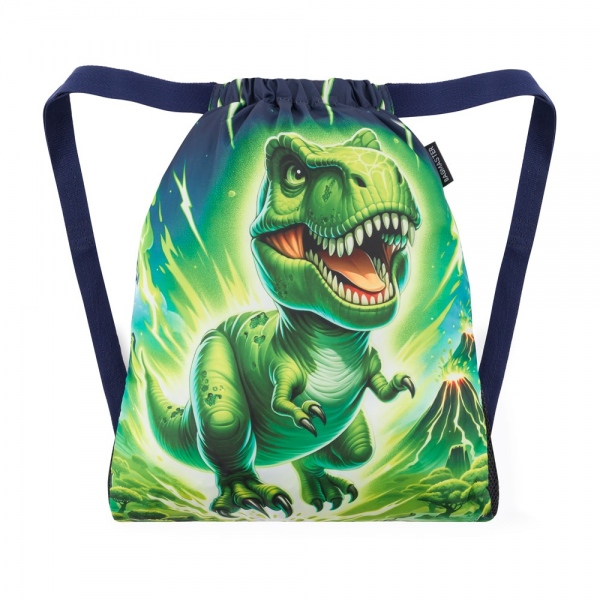 Bagmaster SÁČEK LUMI 25 C školní na přezůvky / tělocvik – dinosaurus