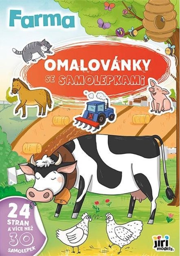 Levně Farma - Omalovánky A4 se samolepkami