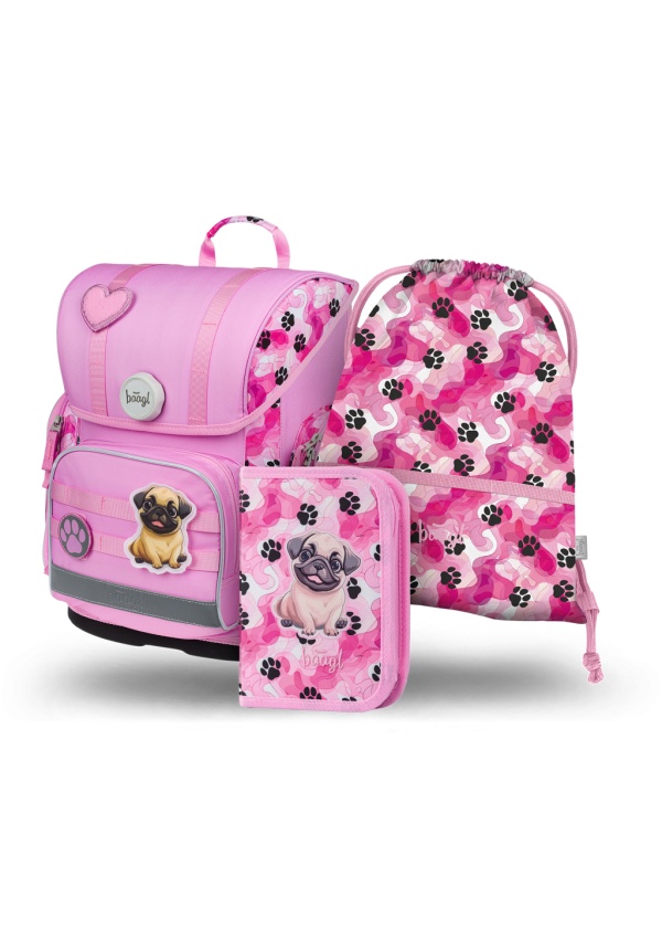 BAAGL SET 3 Ergo Tlapky: aktovka, penál, sáček