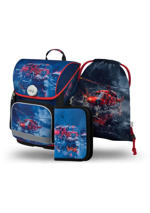 BAAGL SET 3 Ergo Záchranáři: aktovka, penál, sáček