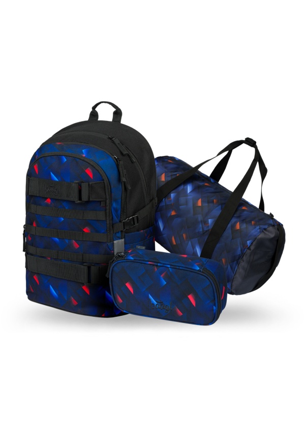 Levně BAAGL SET 3 Skate Indigo: batoh, penál, sportovní taška