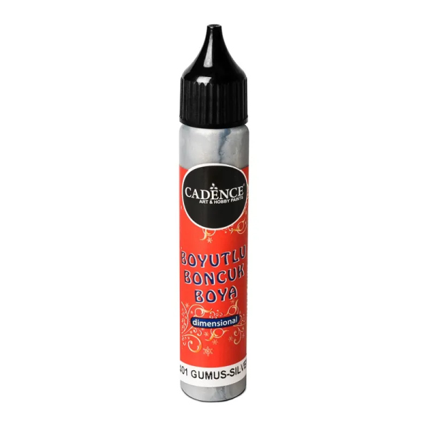 Levně Metalická kontura Cadence Dimensional Paint, 25 ml - silver, stříbrná