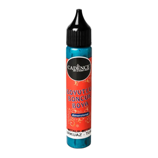 Levně Metalická kontura Cadence Dimensional Paint, 25 ml - turquoise, tyrkysová