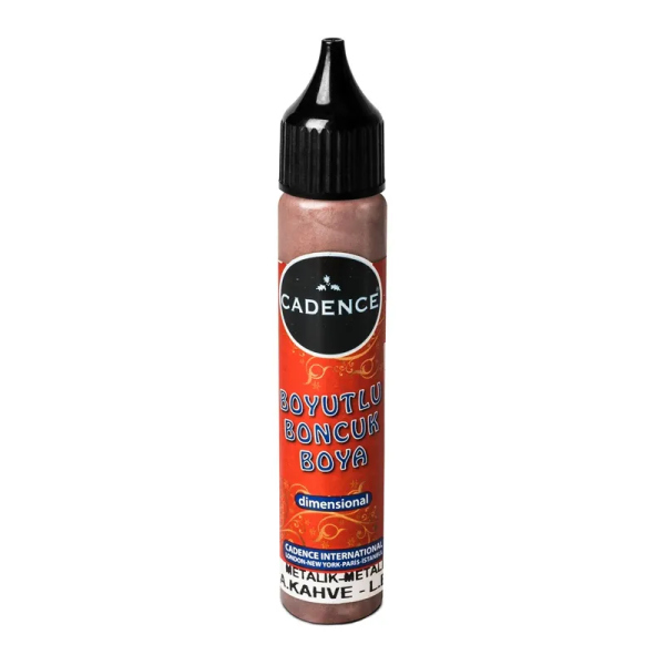 Levně Metalická kontura Cadence Dimensional Paint, 25 ml - light brown, sv. hnědá