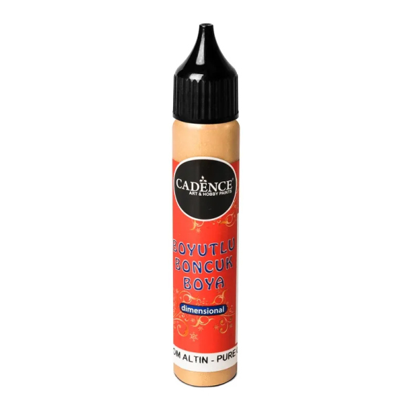 Levně Metalická kontura Cadence Dimensional Paint, 25 ml - pure gold, klasická zlatá