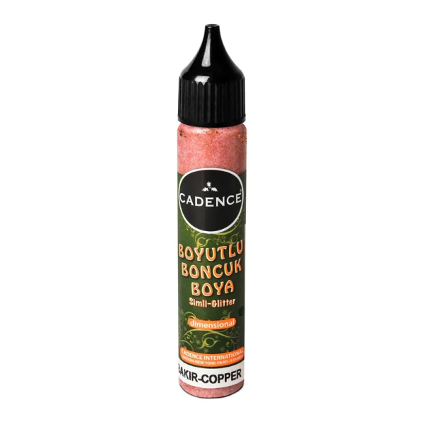 Levně Kontura Cadence Dimensional Paint, 25 ml - copper, třpytivá měděná