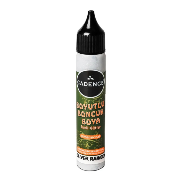 Levně Kontura Cadence Dimensional Paint, 25 ml - silver rainbow, třpytivá stříbrná duha