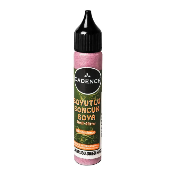 Levně Kontura Cadence Dimensional Paint, 25 ml - dry rose, třpytivá růžová
