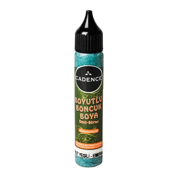 Levně Kontura Cadence Dimensional Paint, 25 ml - emerald, třpytivá smaragdová