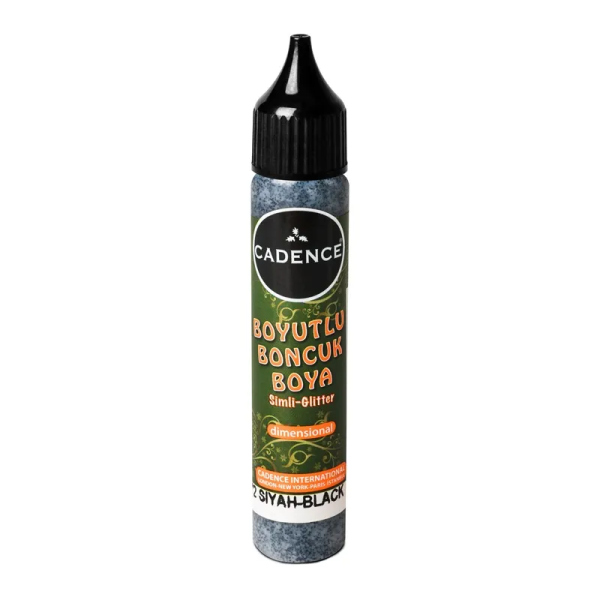 Levně Kontura Cadence Dimensional Paint, 25 ml - black, třpytivá černá