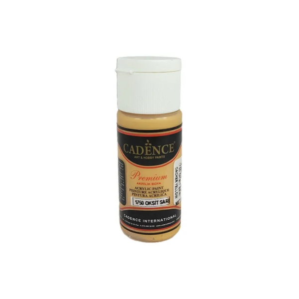 Levně Akrylová barva Cadence Premium, 25 ml - oxide yellow, žlutá písková