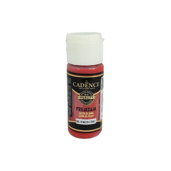 Levně Akrylová barva Cadence Premium, 25 ml - crimson red, karmínově červená