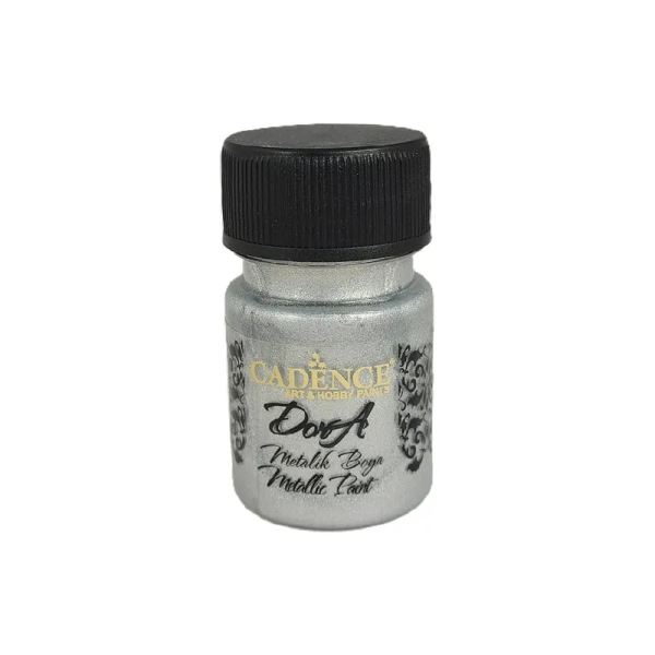 Levně Metalická akrylová barva Cadence Dora Metallic, 30 ml - silver, stříbrná