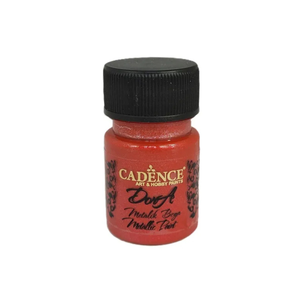 Levně Metalická akrylová barva Cadence Dora Metallic, 30 ml - red, červená