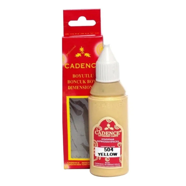 Levně Kontura Cadence Dimensional Paint, 50 ml - yellow, žlutá