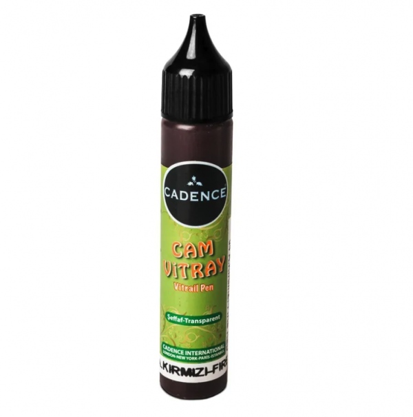 Levně Vitrážová kontura na sklo Cadence Vitrail Pen Paint, 25 ml - fire red, červená