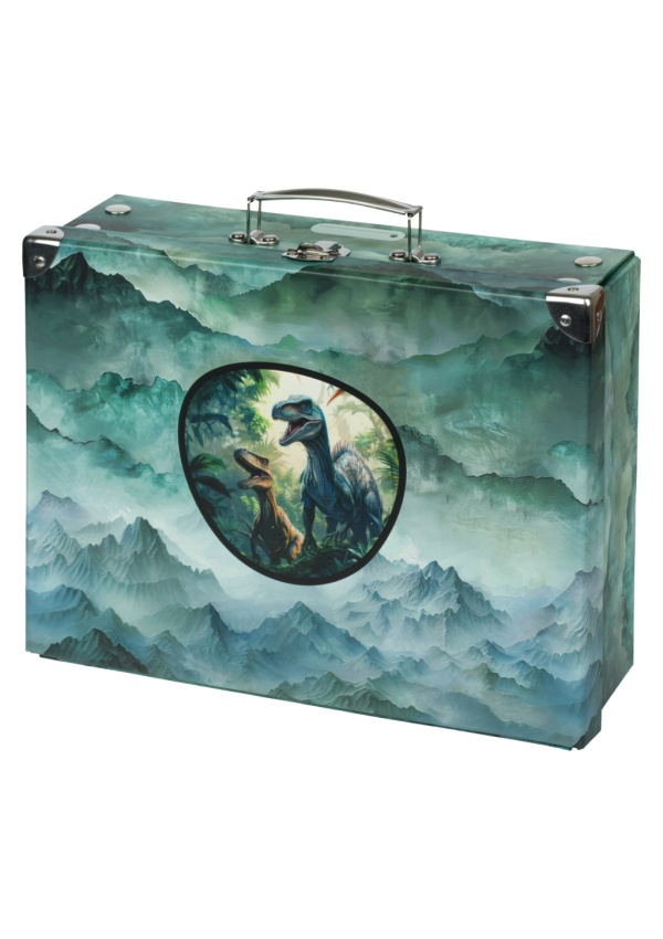 BAAGL Skládací školní kufřík Dino s kováním