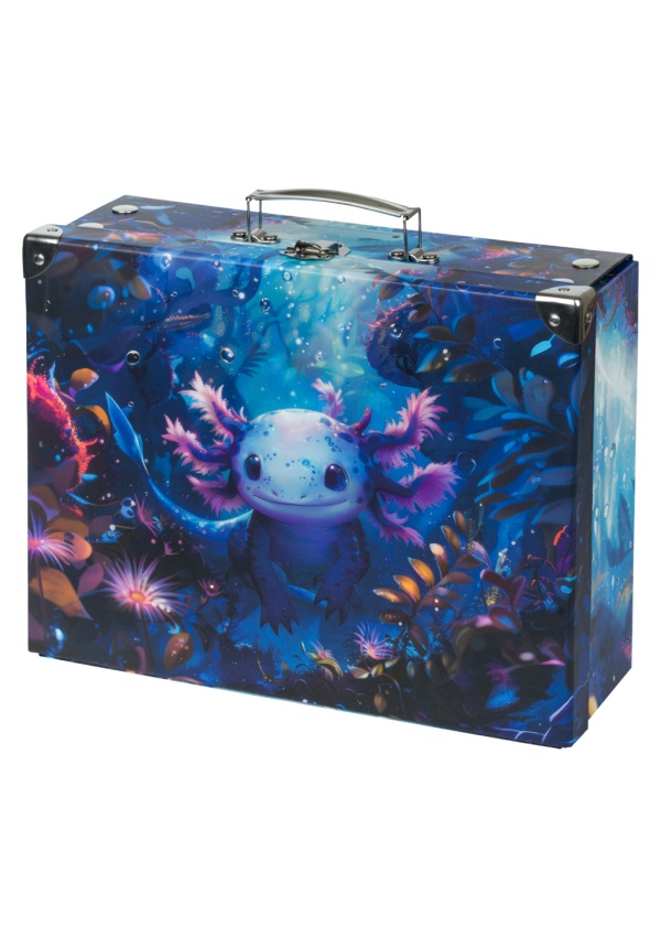 BAAGL Skládací školní kufřík Axolotl s kováním