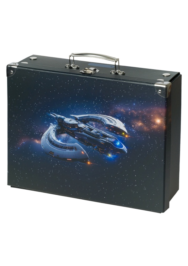 BAAGL Skládací školní kufřík Vesmírná Loď s kováním