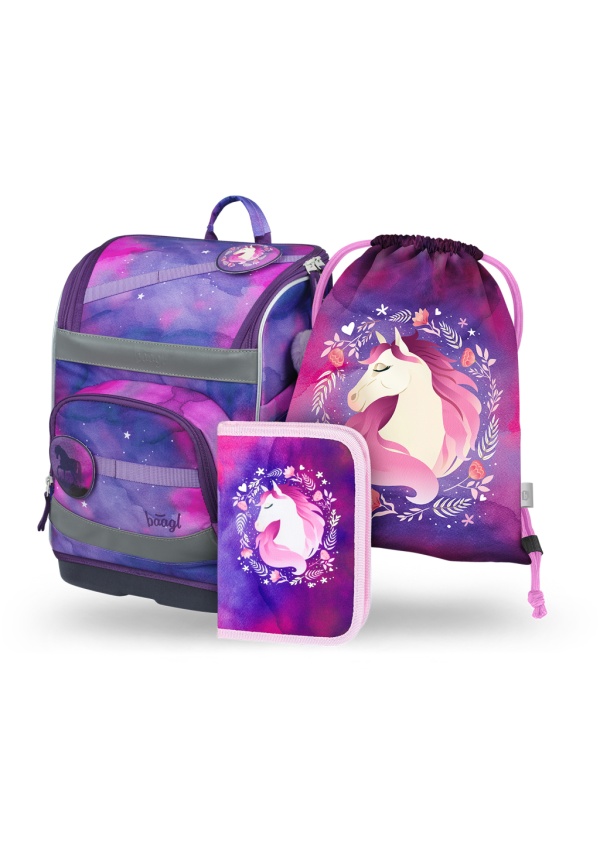 BAAGL SET 3 Zippy plus Kůň: aktovka, penál, sáček