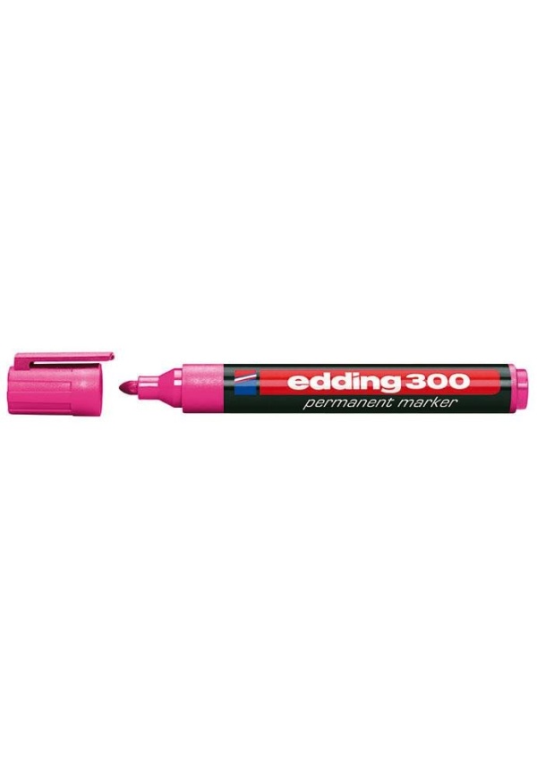 Permanentní popisovač Edding 300 - kulatý hrot, růžový