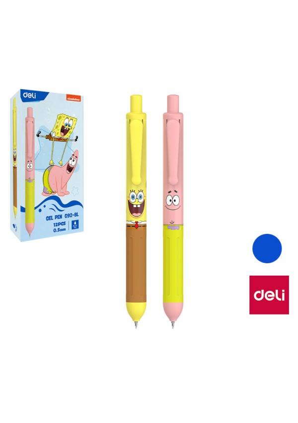 Propiska gelová SPONGEBOB DELI EG92-BL modrá mix
