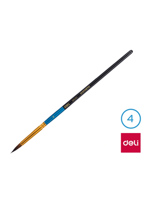 Levně Štětec syntetický kulatý č. 4 DELI EC408-4