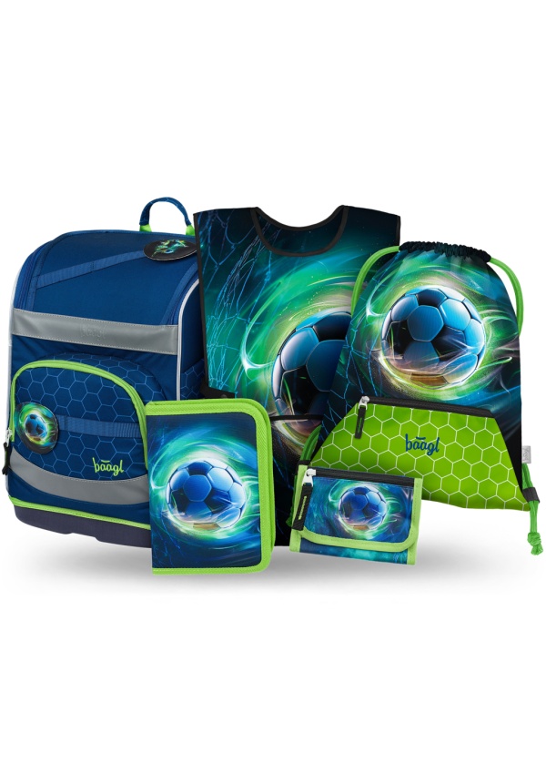 BAAGL SET 5 Zippy Plus Fotbalový Míč: aktovka, penál, sáček, zástěra, peněženka