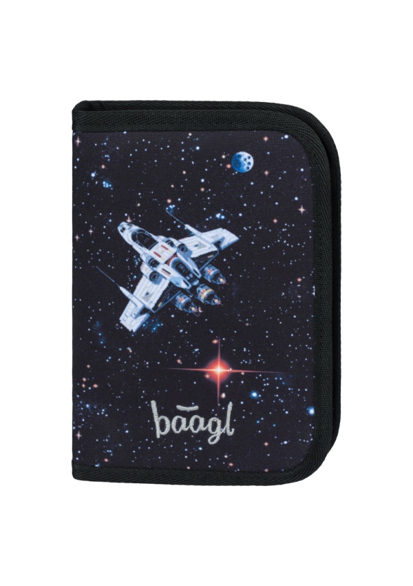 BAAGL Školní penál jednopatrový Pixel Space 