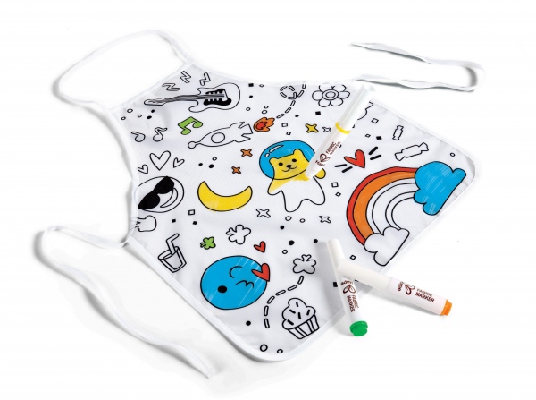Malování - Zástěra k vymalování včetně 6 fixů (Hape)