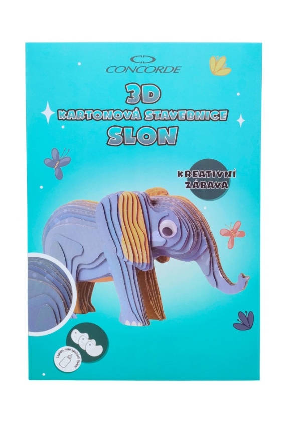3D kartonová stavebnice CONCORDE Slon