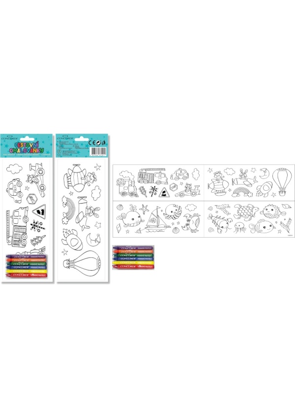 Cestovní omalovánky CONCORDE, samolepicí