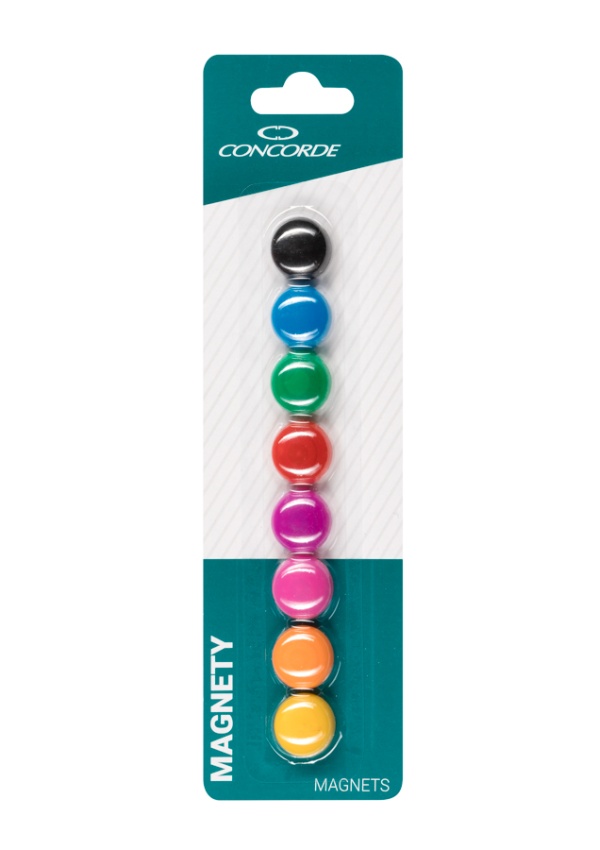 Magnety CONCORDE barevné 20mm, 8 ks, blistr