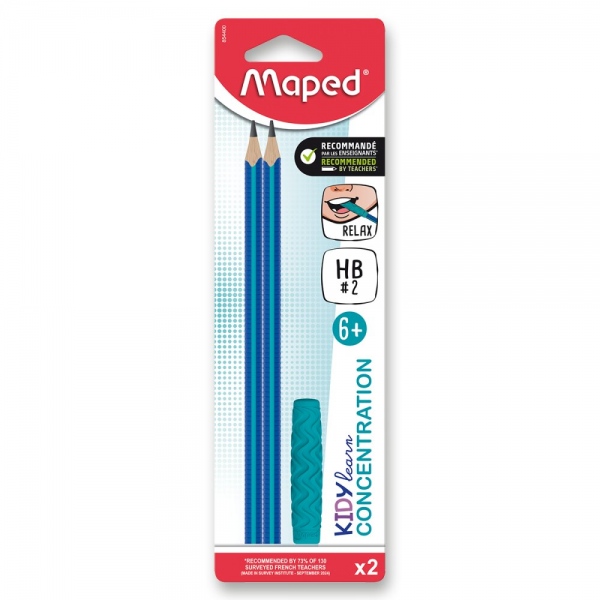 Grafitová tužka Maped Kidy Learn - 2 ks, 1 ks kousací koncovka