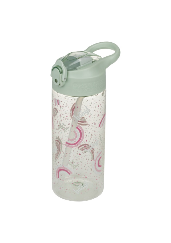 BAAGL Tritanová láhev na pití s brčkem Duha 500 ml