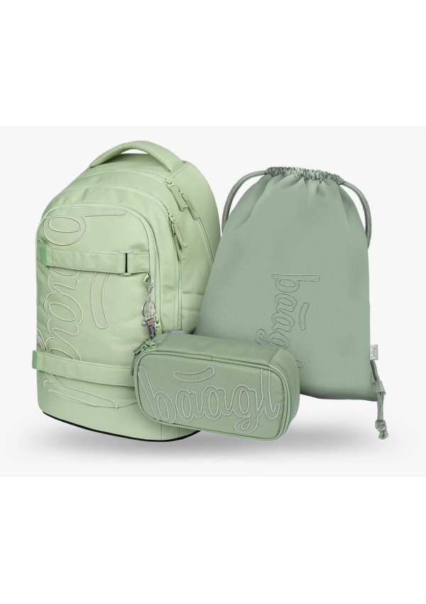Levně BAAGL SET 3 Skate max Mentol: batoh, penál, sáček