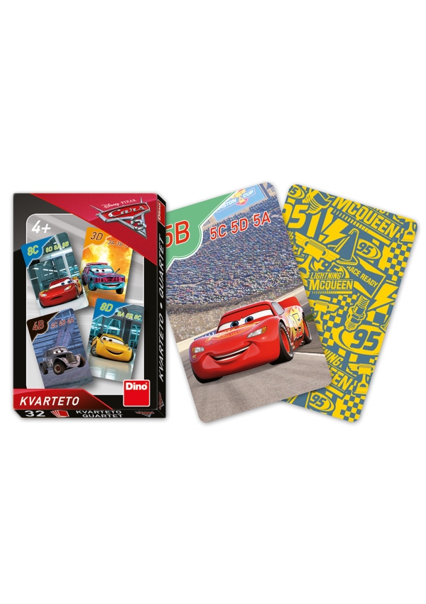 Dino Hrací karty CARS 3 Kvarteto