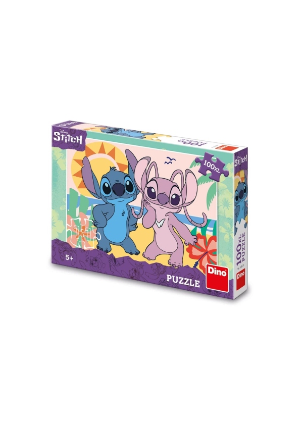 Dino Puzzle Stitch na pláži 100 XL dílků