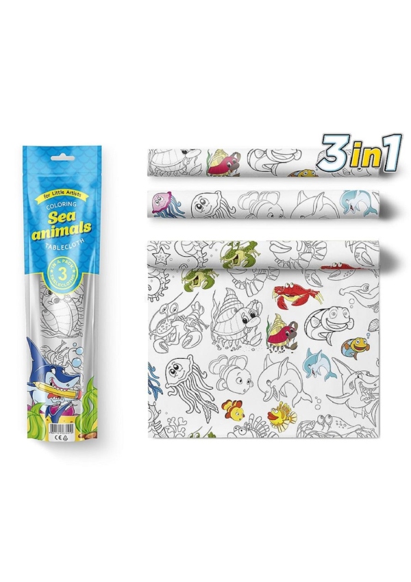 Pexi Malovací ubrusy 3 ks - Mořská zvířátka (Sea Animals)