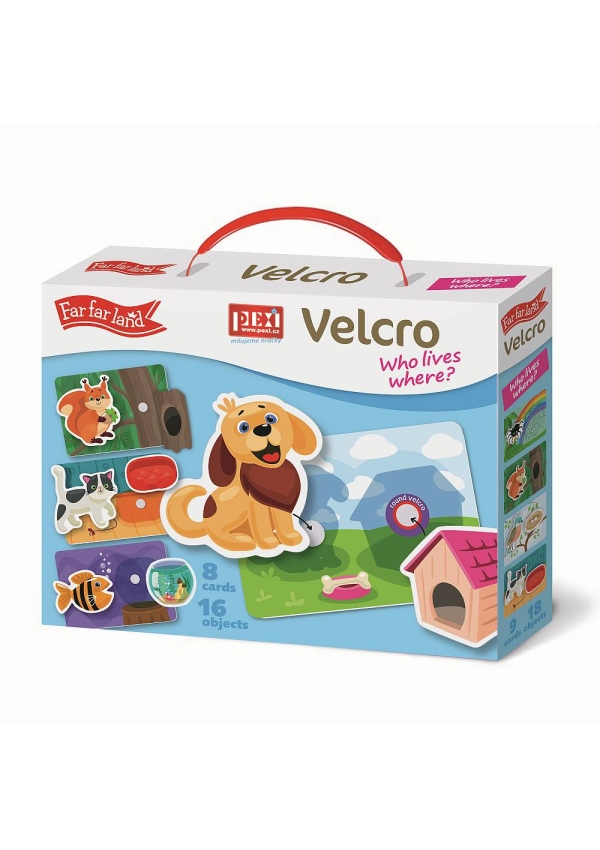 Levně Pexi Velcro skládačky - Kdo kde bydlí?