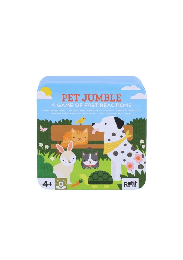 Petit Collage Hra rychlých reakcí Domácí mazlíčci v dóze