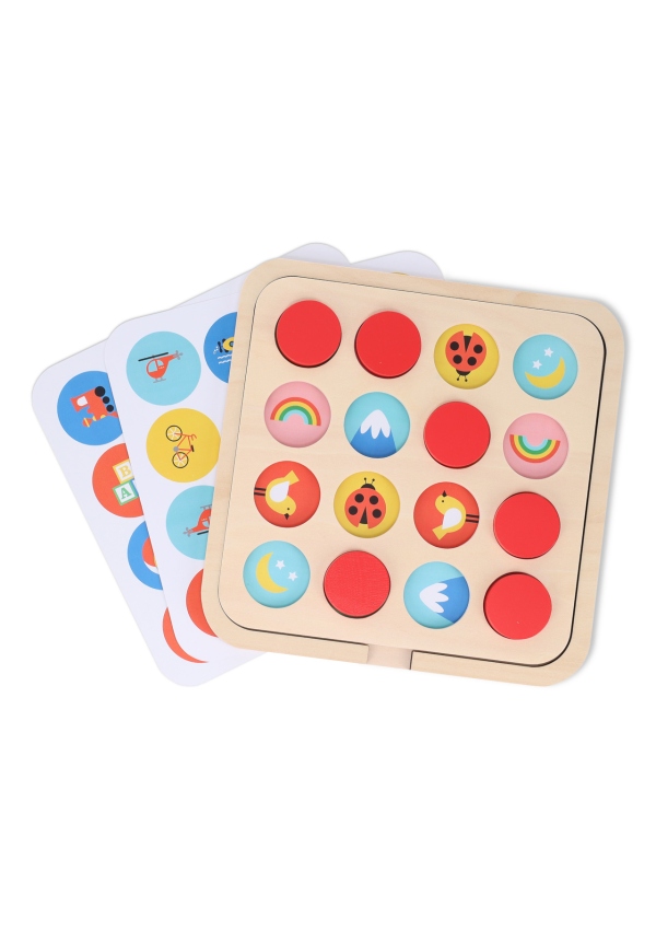 Petit Collage Dřevěné multitematické pexeso