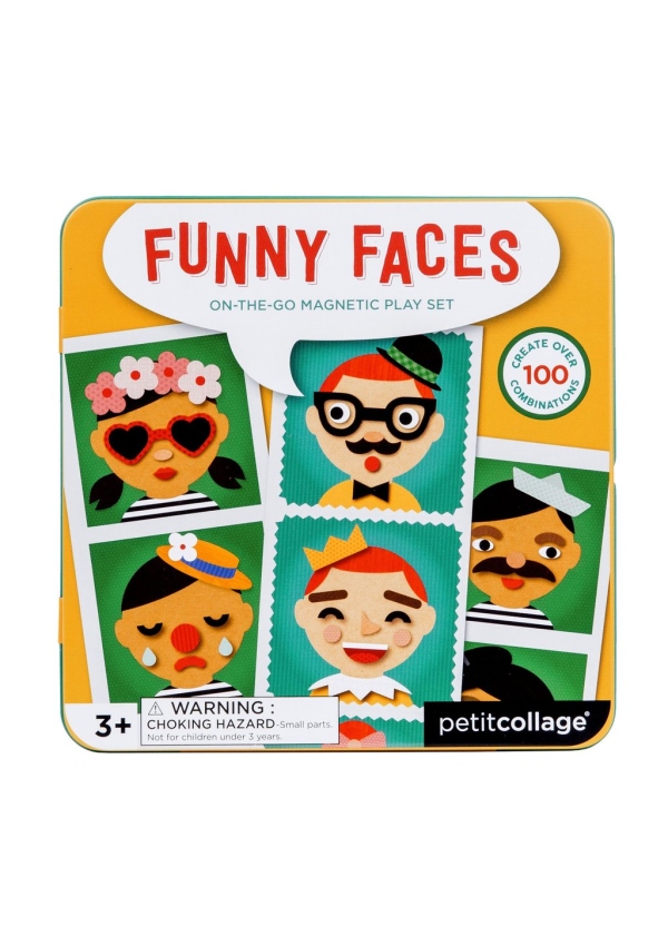 Levně Petit Collage Magnetické puzzle Veselé tváře
